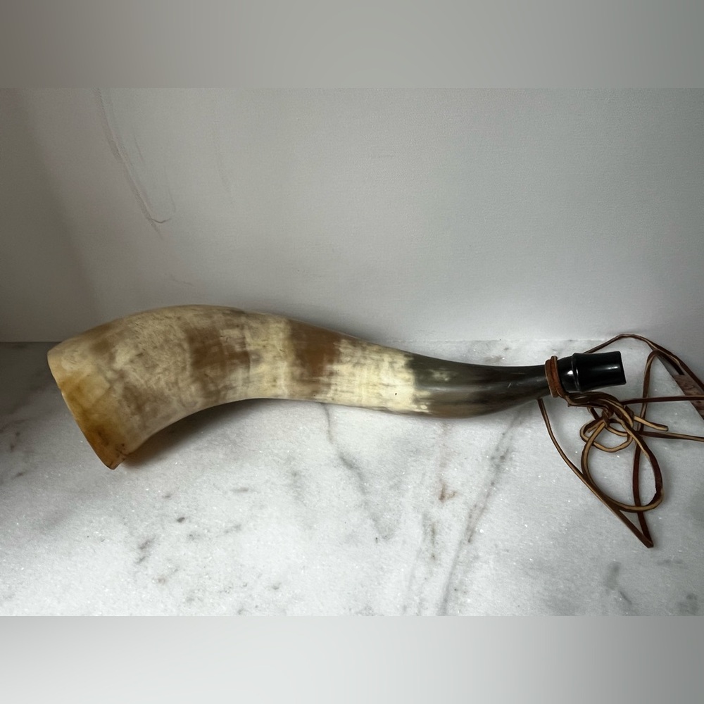 Vintage antique Horn  Vessel decoration for a man cave